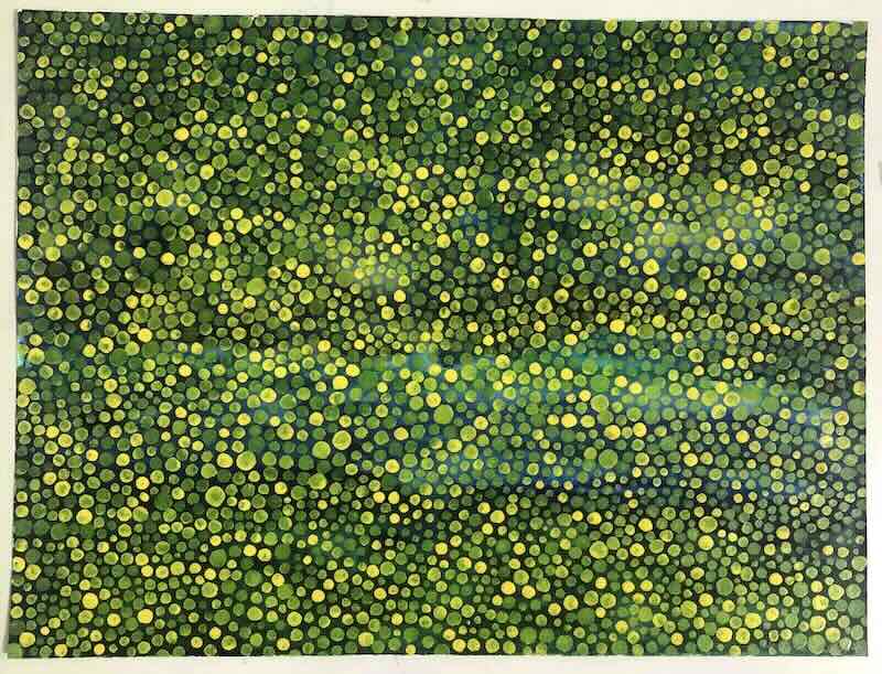 abstract painting, home, night, layered, watercolour, watercolor, varnish, Bütten, illusion, light