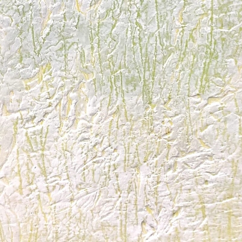 detail of painting "Fog" from 2025 showing the many layers of oil paint